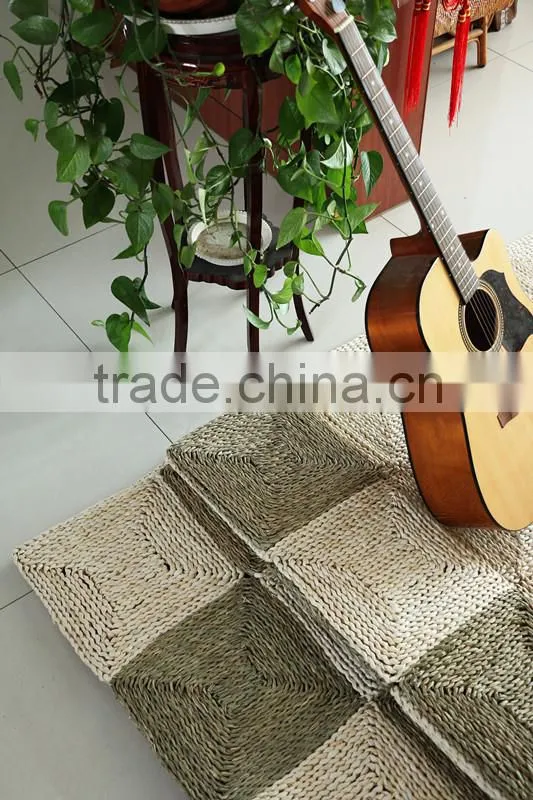 unique design handmade natural fiber cornhusk straw place straw floor mat