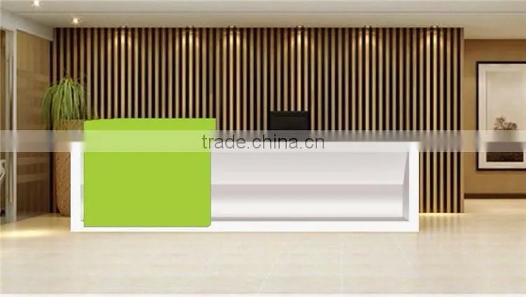 High quality supermarket cashier counter table with LED light inside