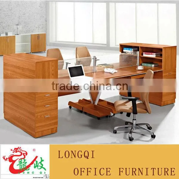 four people seat half glass office screen melamine office workstation partition cubicle