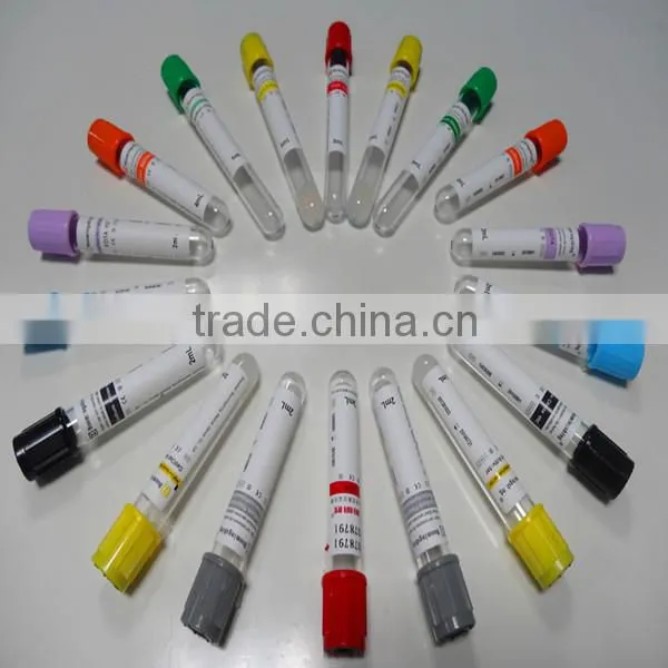 Disposable medical vacuum blood collection vacutainer tube