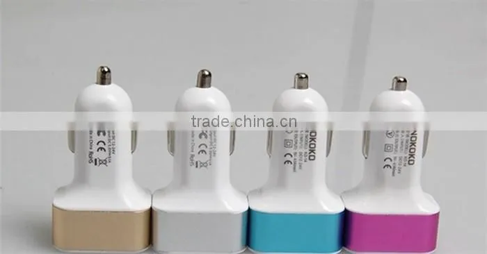 High quality 3 usb car charger for iphone car charger