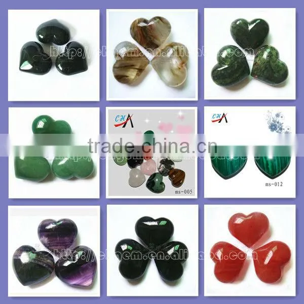 40*35*20 mm semi-precious stone heart stone wholsales