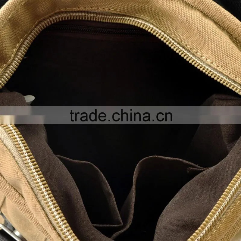 Factory OEM canvas travel sport shoulder bag with ladle cover