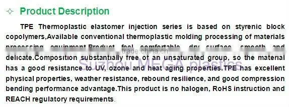 Halogen free flame retardant TPE plug material UL