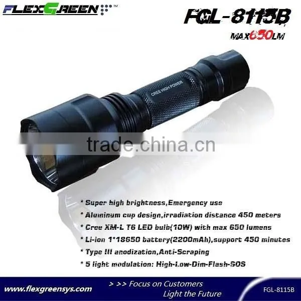 rechargeable 10w xml T6 led bicycle flashlight