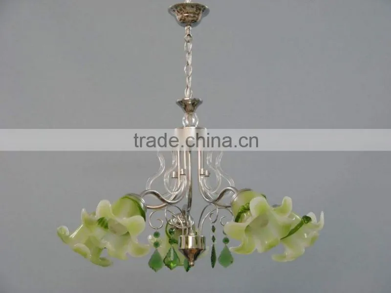 Green Retro Vintage Home Decor Flower Chandelier with China Export Factory