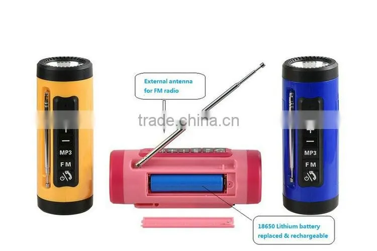 new products 2016 wi fi bluetooth speaker outdoor mp3 speaker with FM radio, 4000mah power bank,
