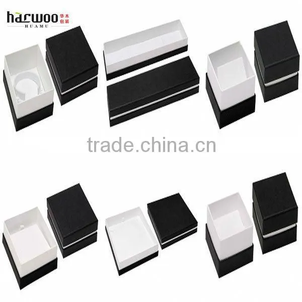 Recycled Cardboard Cufflink Case,Black Jewelry Case
