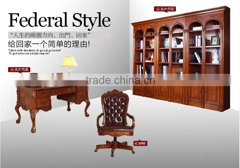Solid wood vintage office computer desk assemble for office furniture AG-203