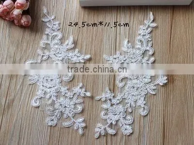 Extra Large Crocheted Lace Applique For Bridal,Lace Applique Patch