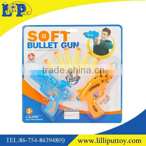 Plastic indoor shooting game toys soft bullet gun dart gun for game