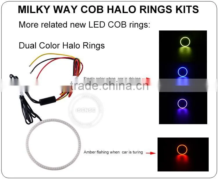 Hot selling plasma cob rgb color led angel eyes for bmw e60 color changing drl daytime driving light fog light