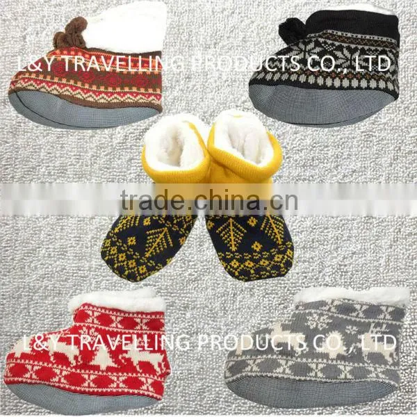 New Ladies Girls Knitted Lined Anti Slip/Skid Indoor Ankle Boot Slipper Socks non slip ankle socks