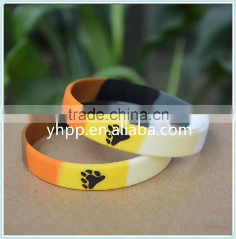 Custom Design Printed Logo Bear Pride Silicone Wristband The Bracelet Is Latex-Free