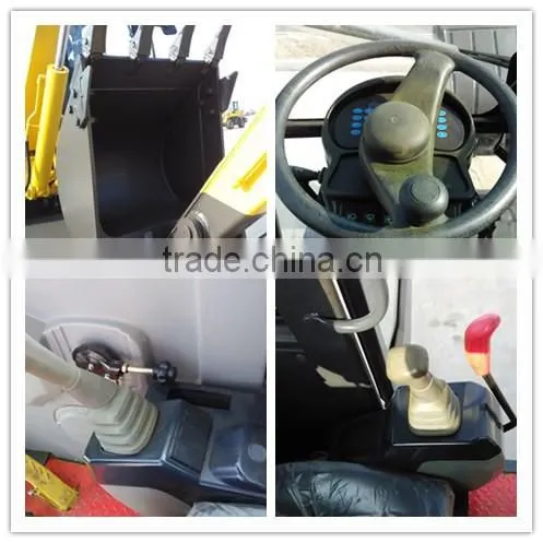 China fmous brand mini wheel excavator mini wheel excavator with, joystick,hammer and A/C