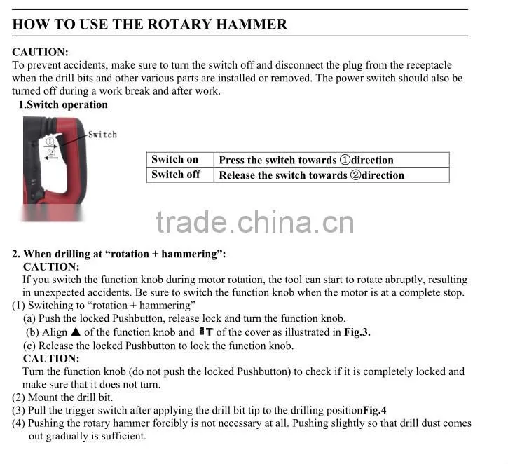 32mm Rotary hammer with AVT
