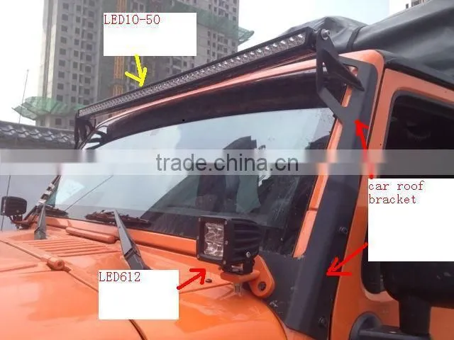 Steel Windscreen Mount Bracket For LED Work Light Bar Fit Jeep Wrangler Hot