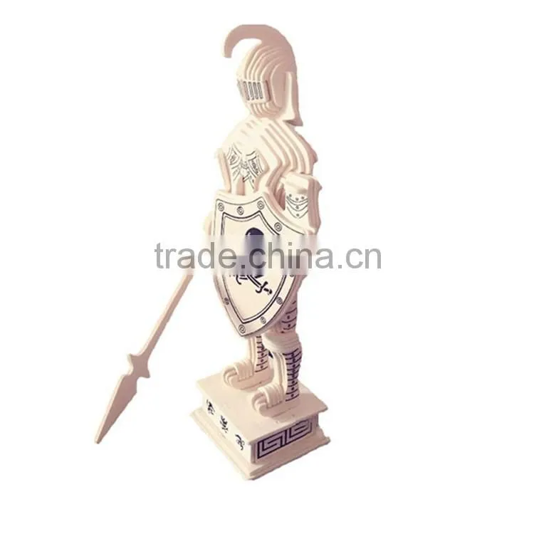 3d Wooden puzzle imperial knights for educational toy