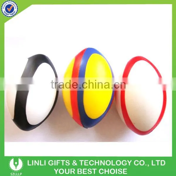 Rugby shape PU anti stress ball