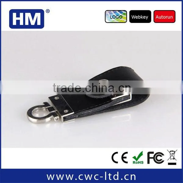 hot selling promotion gift leather usb with high speed and full capacity