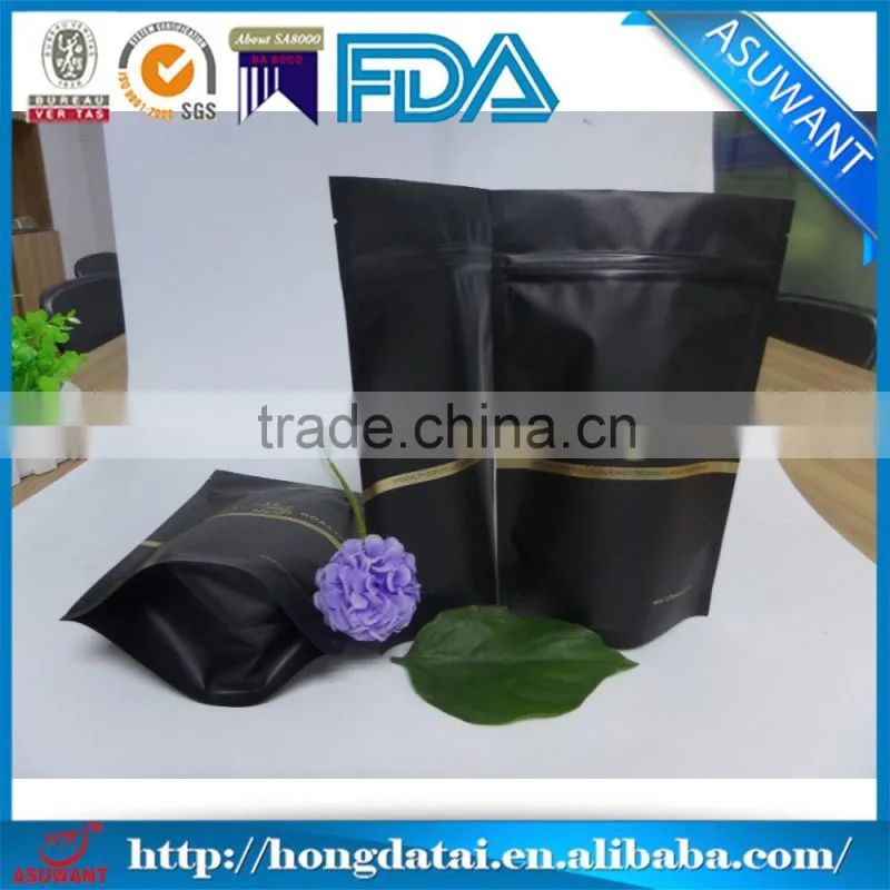 matte black aluminum foil print zip lock bags