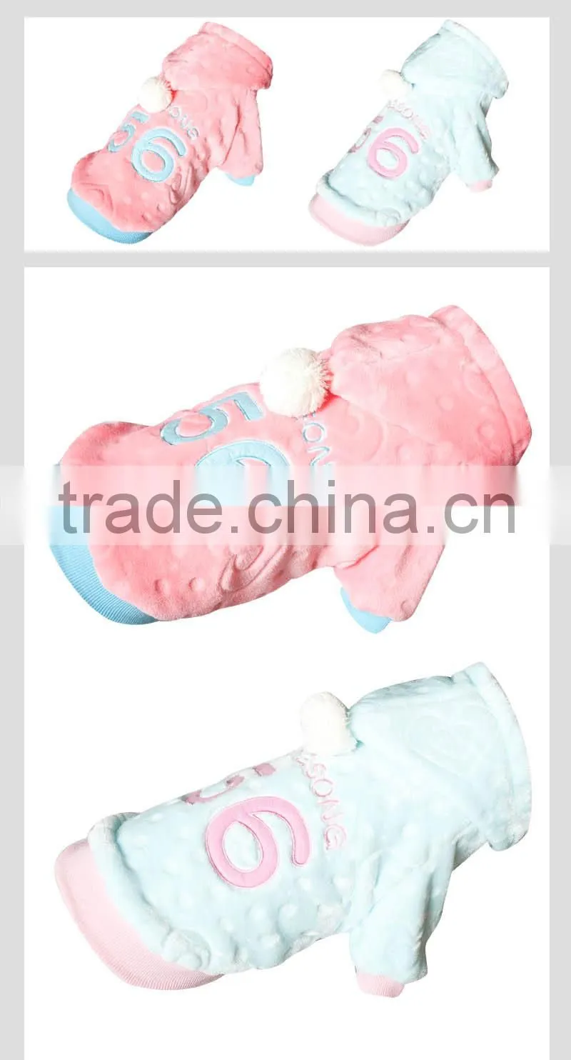 Sweet Hot Sale Soft Female Plush Cute Pet Dress Dog Clothes