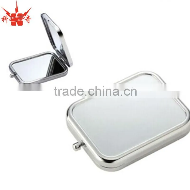Epoxy Design Rectangle Compact Mirror Luxury Silver Pocket Mirror