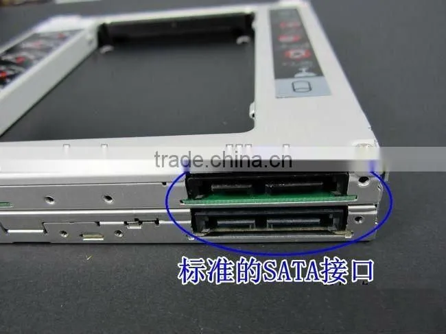 notebook 9.5mm SATA to SATA HDD caddy for mac with Cooling hole