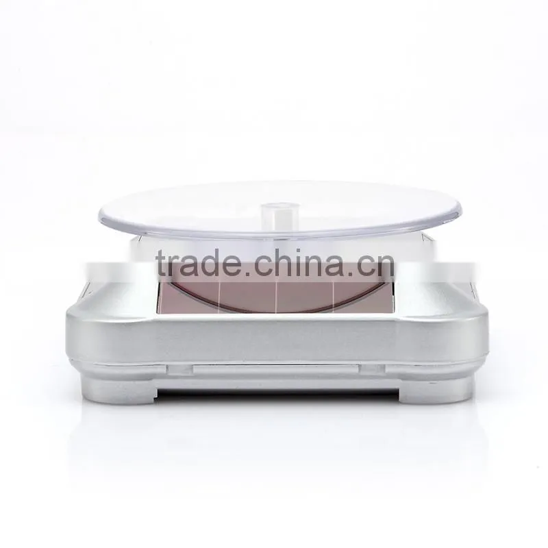 Jewerly small Solar turntable rotating display stand,Solar energy display shelf stationary display stand