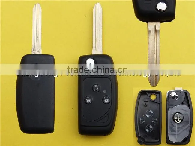 Top Seller Toyota Car remote key 3 button flip key shell blank case Toyota remote key