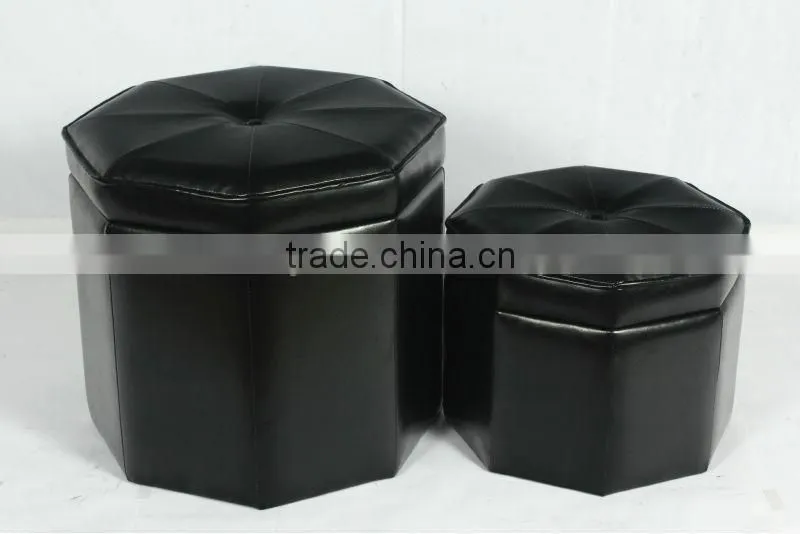 Modern well sale round leather ottoman with one button