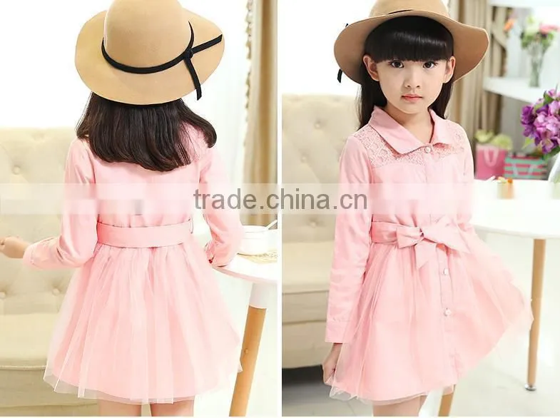 2015 hot sale children muslim girl dress cotton t shirt