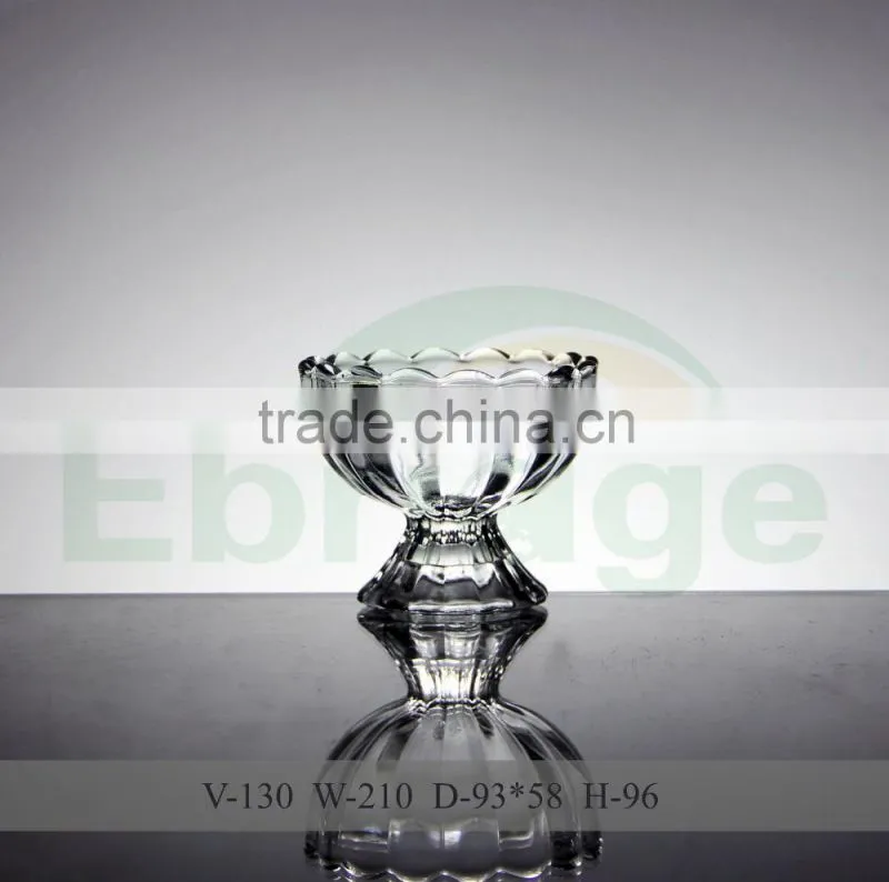 Diamond Embossment Glass Ice Cream Cups