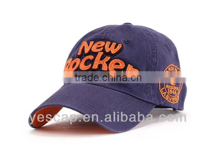 Wash cloth hot sale 100% cotton custom embroidery sport cap with applique logo