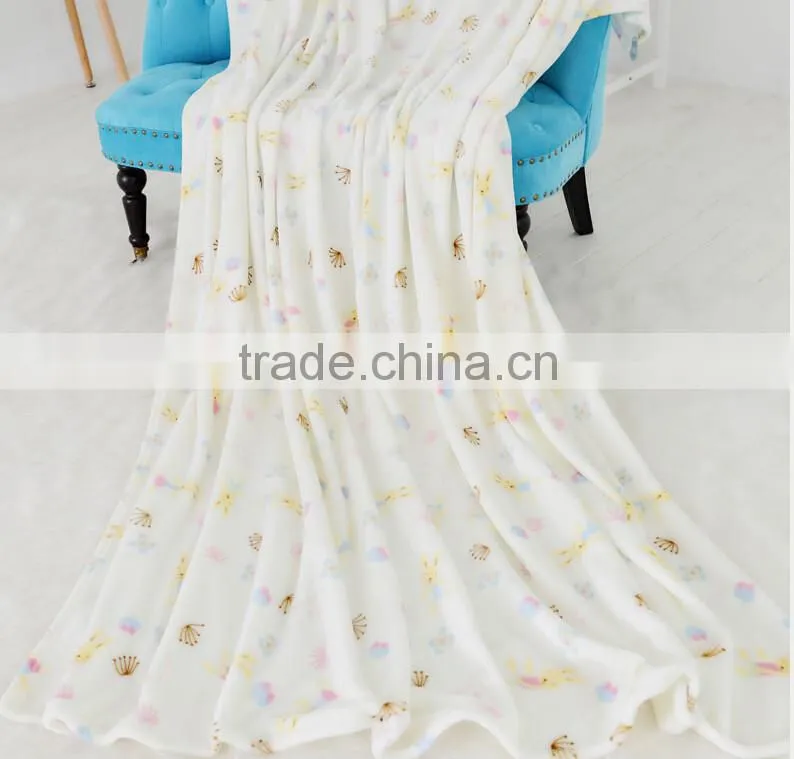 Rotary printed flannel blanket