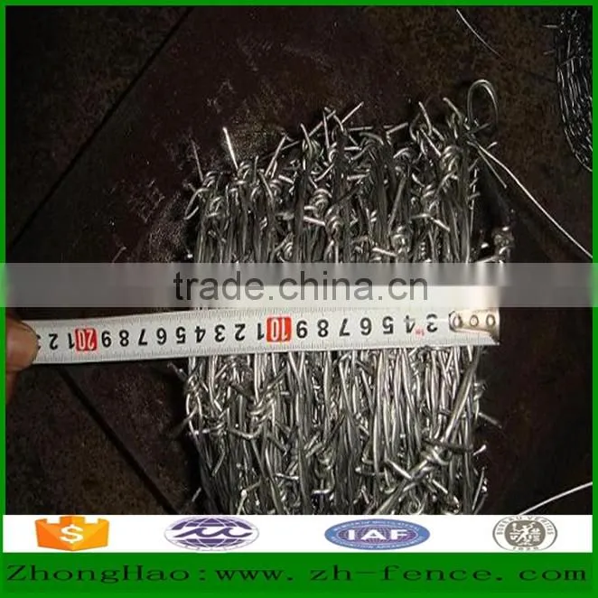 Hot dipped galvanized PVC coated high quality Barbed Wire Fence