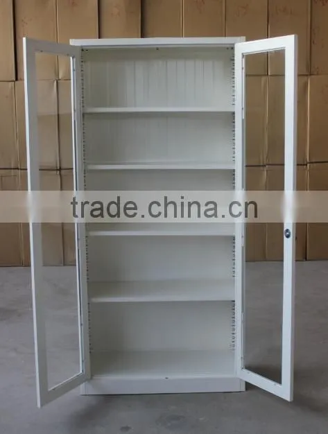 Steel glass door chemical storage cabinet / cheap storage cabinet