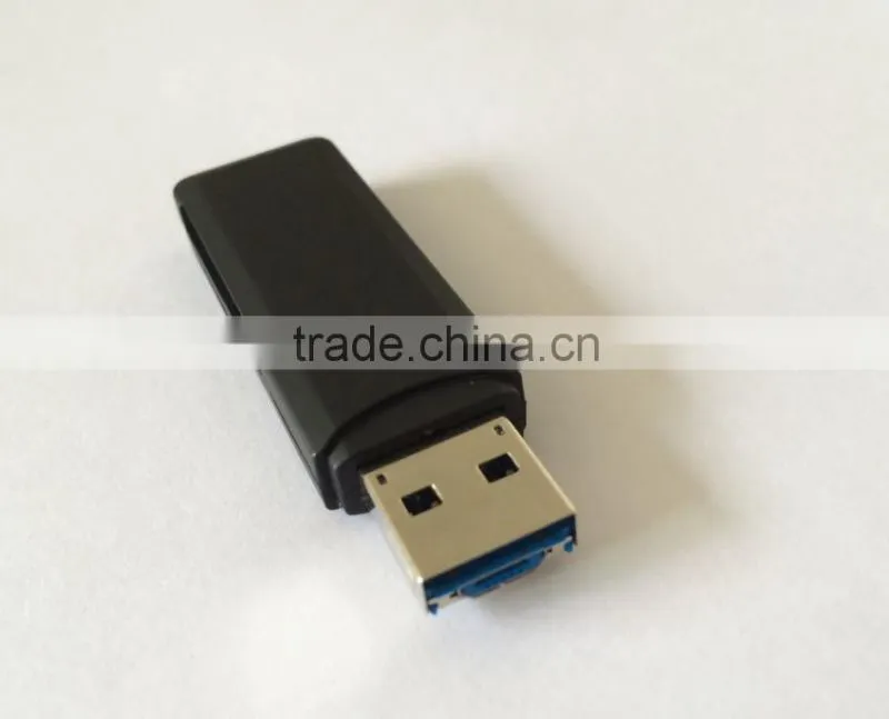 2 In 1 USB 3.0 and OTG/Micro USB 2.0 All-in-One Card Reader for Smartphone and PC