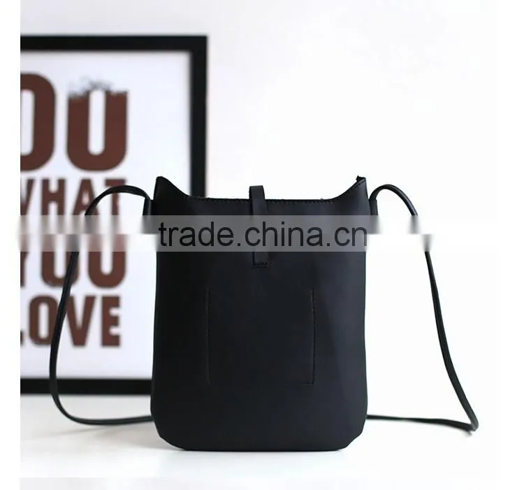 2016 hot selling coin purse fashion mini bucket bag leather bag with shoulder
