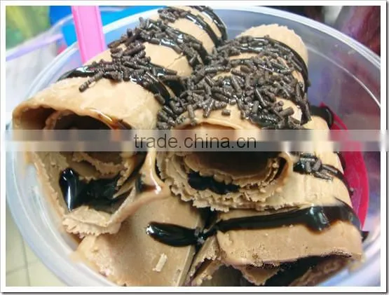 The Best Seller For Double Flat Pans Rolled Ice Cream Machine