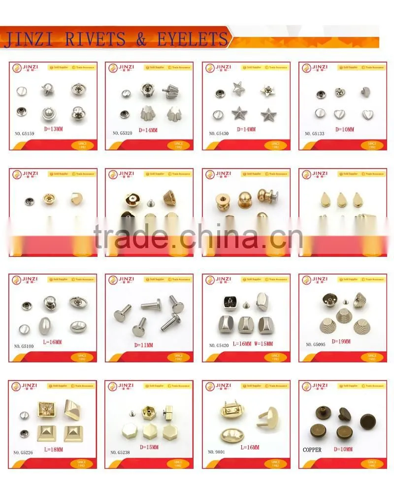 Fashion Decorative custom rivet with logo in guangzhou