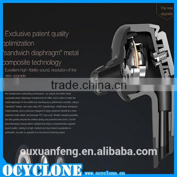 Newest design xiaomi brand piston3 with micro and volume control genuine earphone