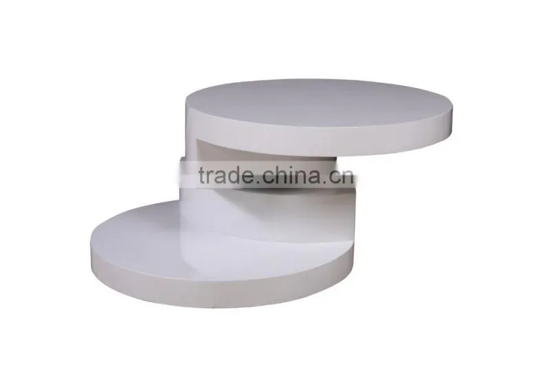 Home designs wooden rotating coffee table round