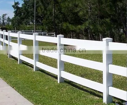 Plastic vinyl horse fence PVC fencing for sale