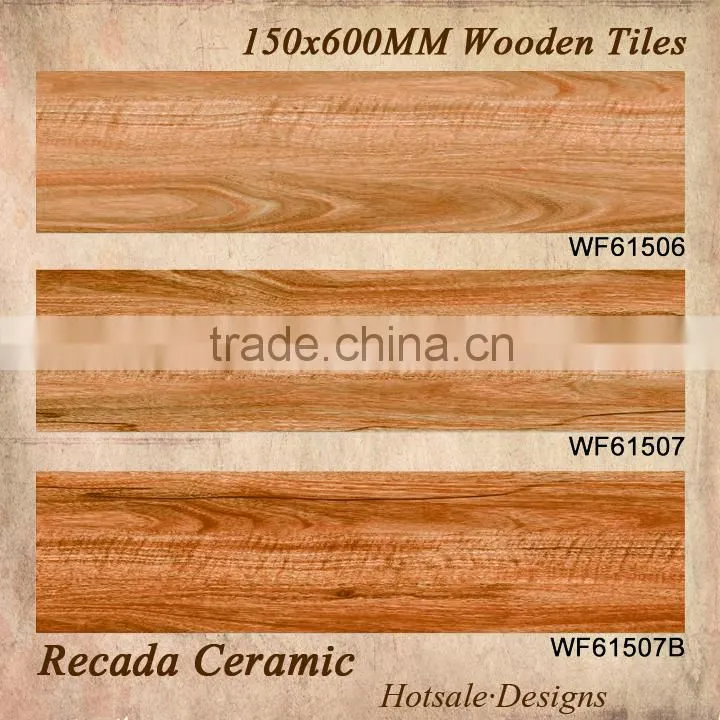 150x600 china foshan indoor wooden wood design floor wall tiles