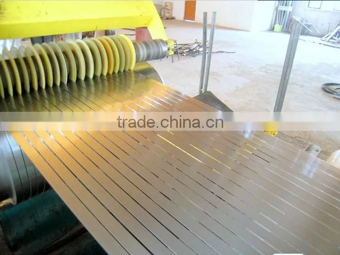 Steel coil strip slitting machine line