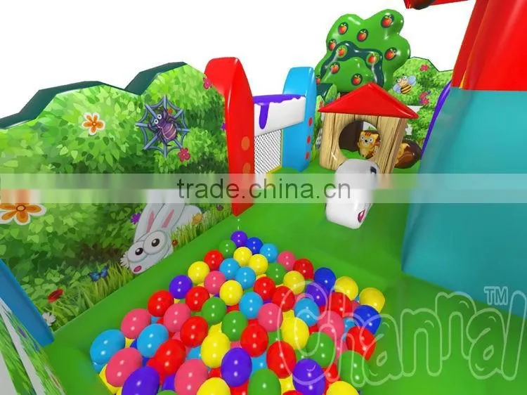 Cheap kids commercial inflatable amusement park with slide
