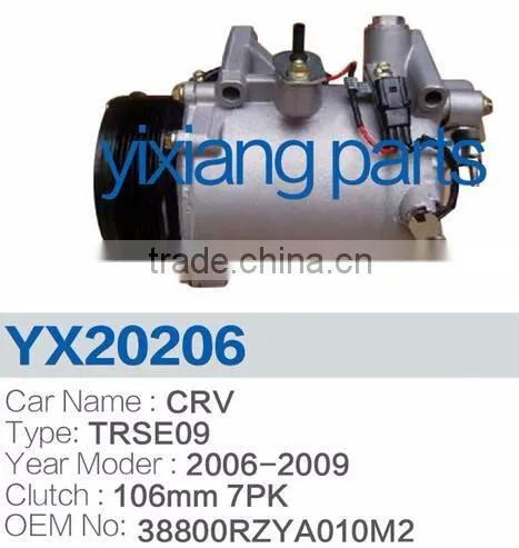 OE# 38800RZYA010M2 7PK TRSE09 Electric Car Air Conditioner Compressor For Honda CRV
