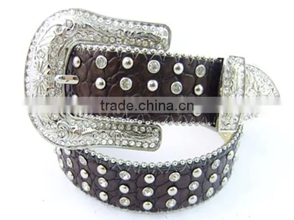 Cowgirl Cowhide Rhinestone Western Belt
