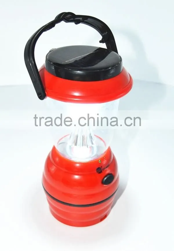 Rechargeable LED bivouac light with solar panel camping light